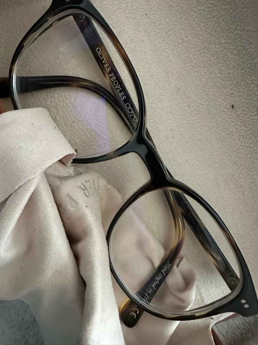 Oliver Peoples Black and Tortoiseshell Acetate Optical Frames